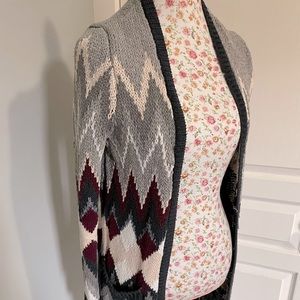American Eagle open front knit chevron cardigan